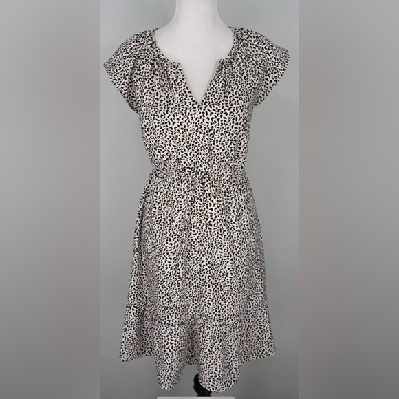 LOFT Dresses & Skirts - LOFT Black and White Midi Dress